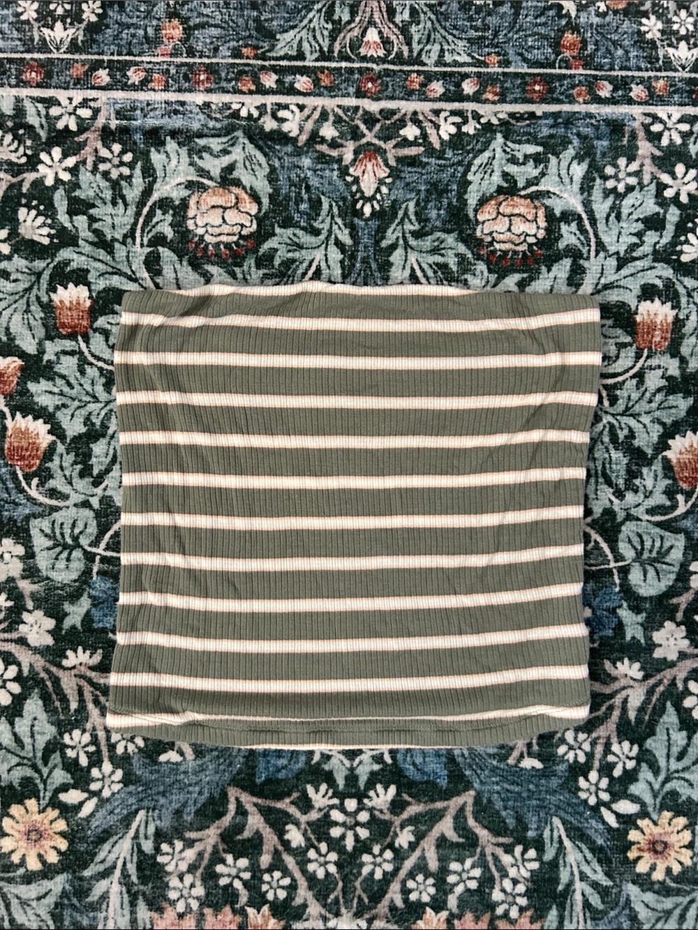 American Eagle Green Striped Soft & Sexy Cropped Tube Top
